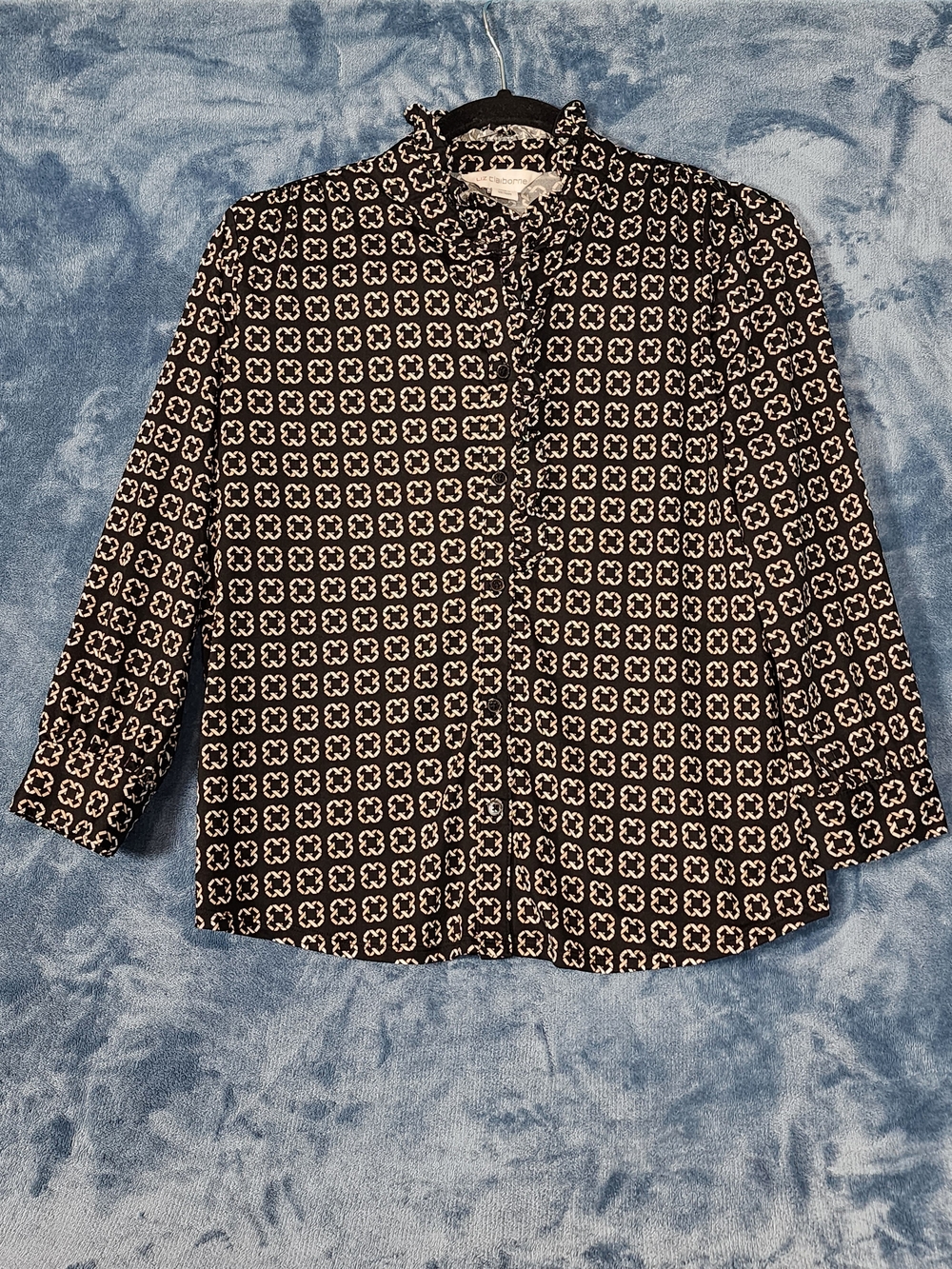 Liz Claiborne Brown Geometric Print Blouse